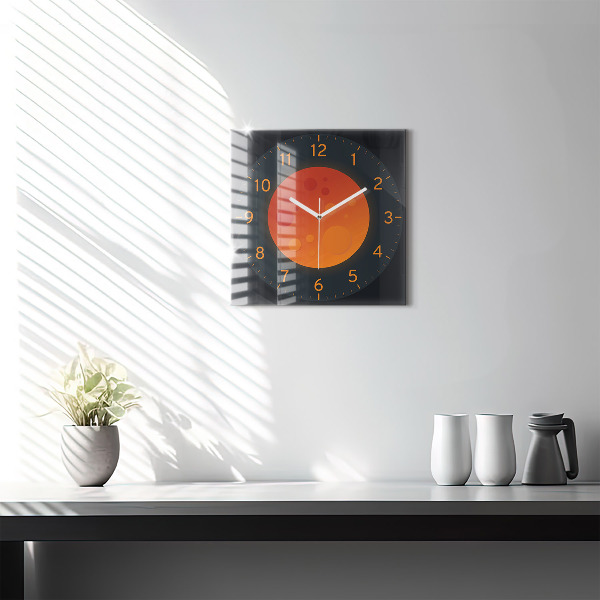 Reloj de pared cuadrado Luna llena