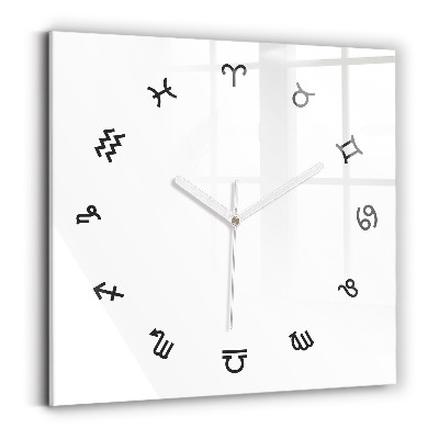 Reloj de pared cuadrado Zodíaco minimalista