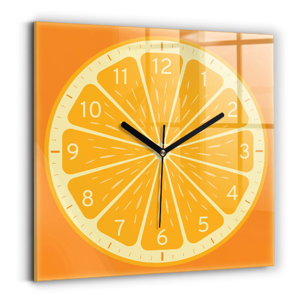Reloj cuadrado Naranja jugosa