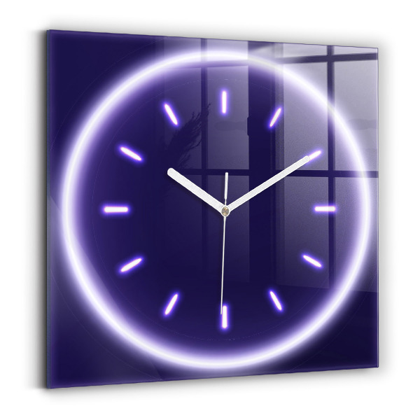 Reloj de pared cuadrado Guiones de neón