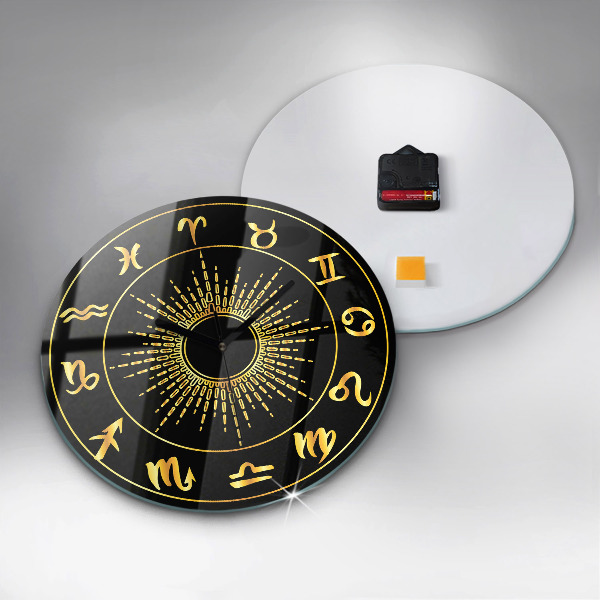 Reloj de cristal redondo Signos del zodiaco