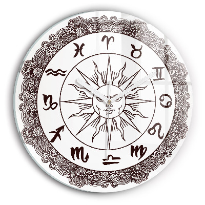 Reloj de pared redondo Zodiacos decorativos