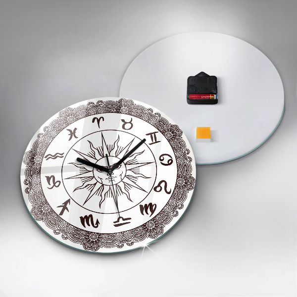 Reloj de pared redondo Zodiacos decorativos
