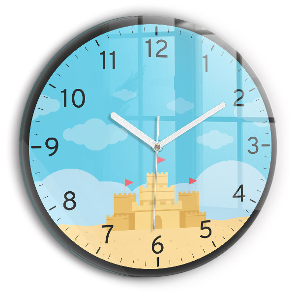Reloj redondo pared Castillo de arena