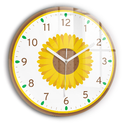 Reloj de pared redondo Girasol