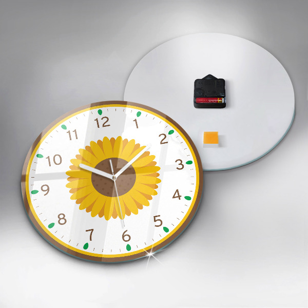 Reloj de pared redondo Girasol