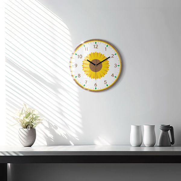 Reloj de pared redondo Girasol
