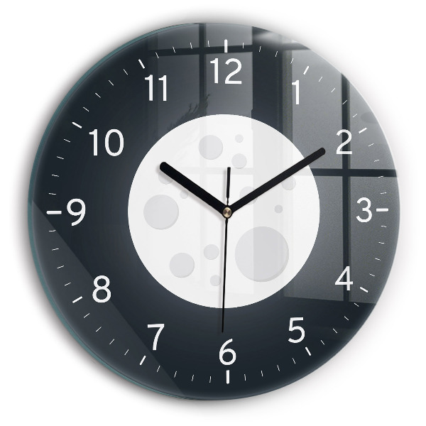 Reloj de cristal redondo Luna llena