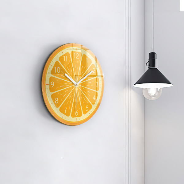 Reloj redondo pared Naranja jugosa