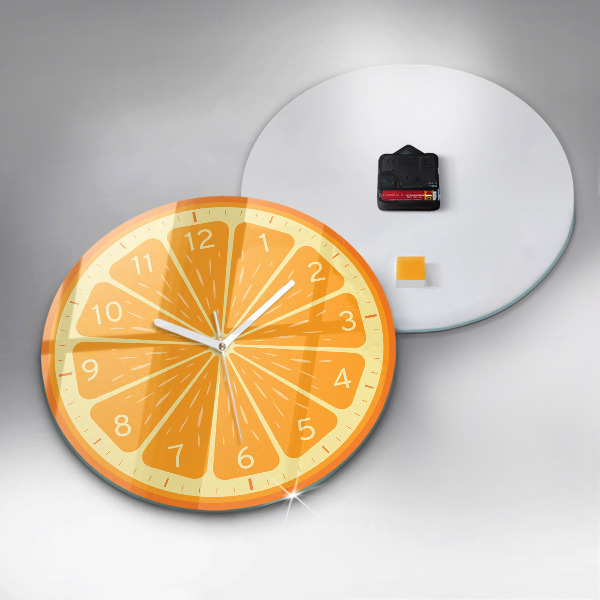Reloj redondo pared Naranja jugosa