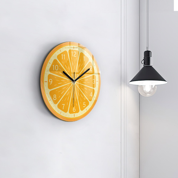 Reloj redondo pared Naranja jugosa