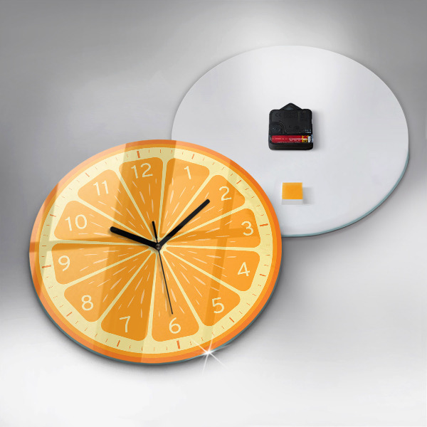 Reloj redondo pared Naranja jugosa