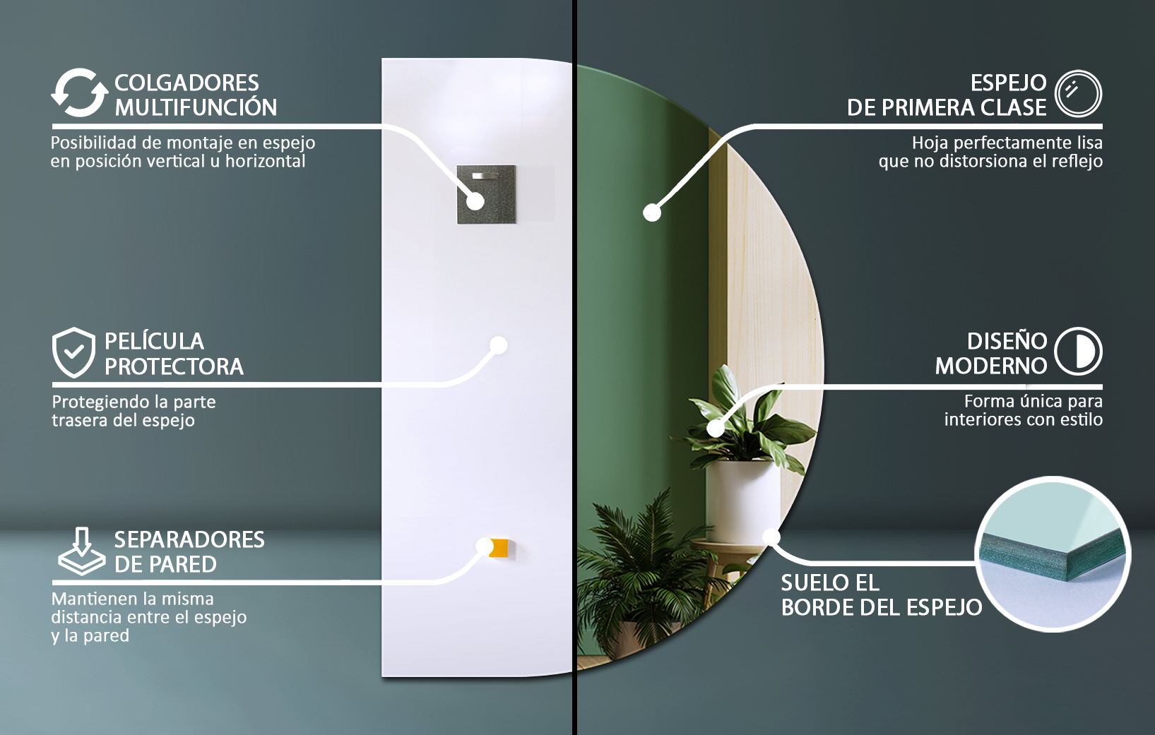 Información sobre el espejo orgánico Rita